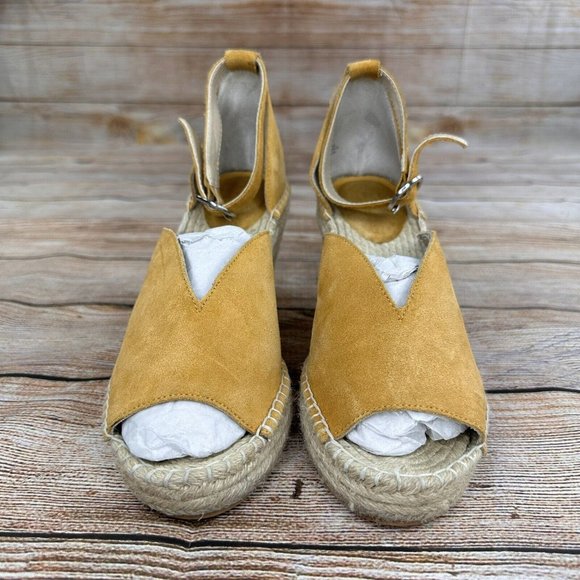 Seychelles Wedged Espadrille Heels Women Size 8.5 Ankle Strap Open Toe Shoes - Picture 6 of 10